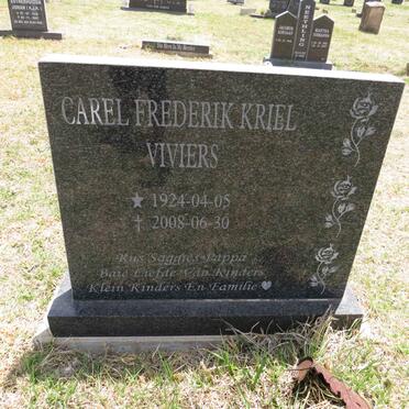 VIVIERS Carel Frederik Kriel 1924-2008