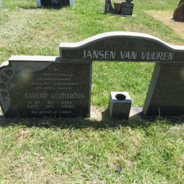 VUUREN Barend Gerhardus, Jansen van 1917-1998