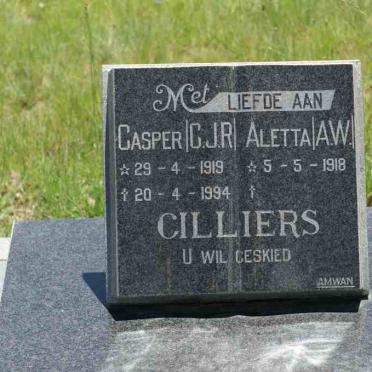 CILLIERS C.J.R 1919-1994 &amp; A.W. 1918-
