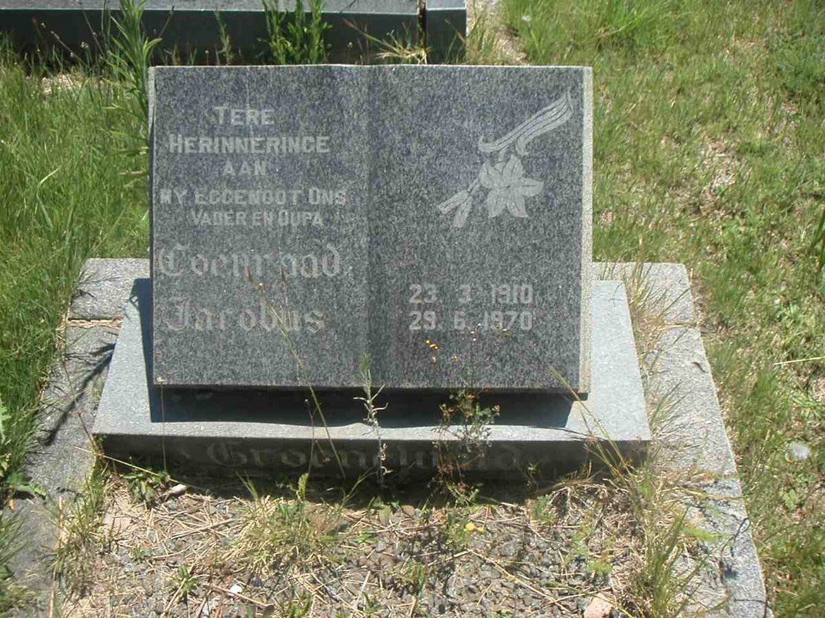 GROENEWALD Coenraad Jacobus 1910-1970