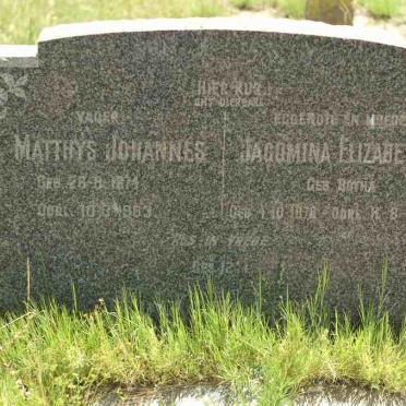 GREYVENSTEIN Matthys Johannes 1874-1963 &amp; Jacomina Elizabeth BOTHA 1878-1953