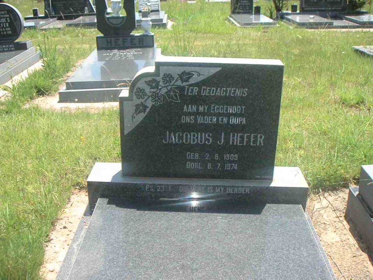 HEFER Jacobus J. 1909-1974