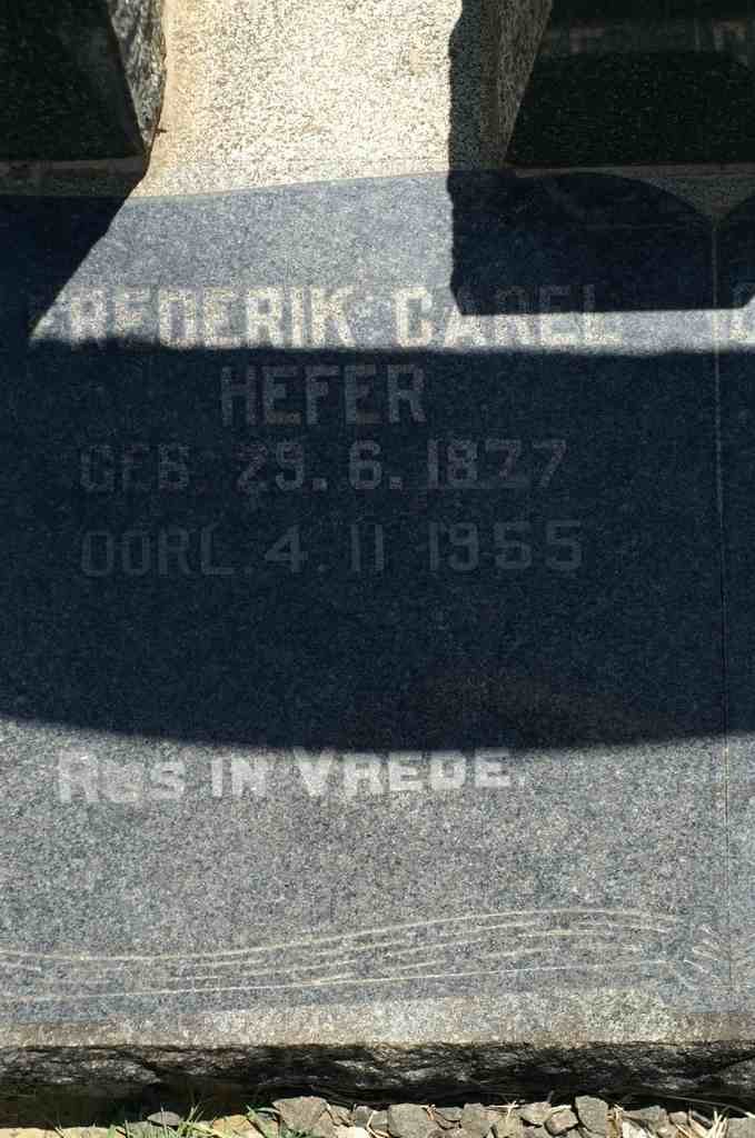 HEFER Frederik Carel 1877-1955 &amp; Christina Magdalena TALJAARD 1884-?