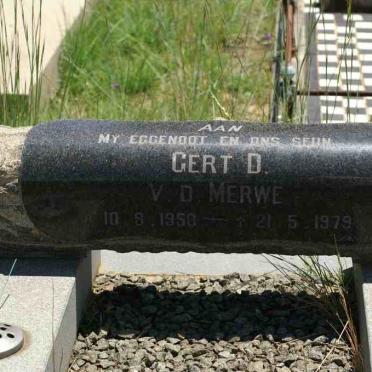 MERWE Gert, v.d. 1950-1979