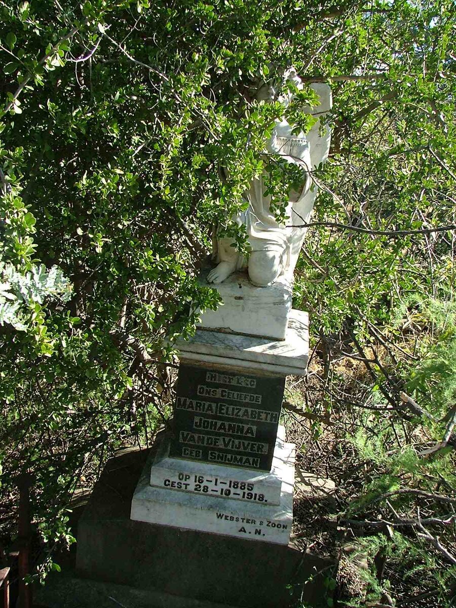 VIJVER Maria Elizabeth, van de nee SNIJMAN 1885-1918 b
