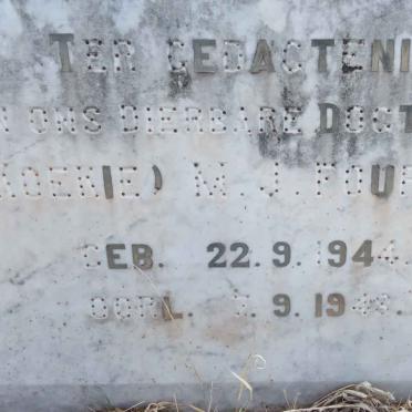 FOURIE M.J. 1944-1948