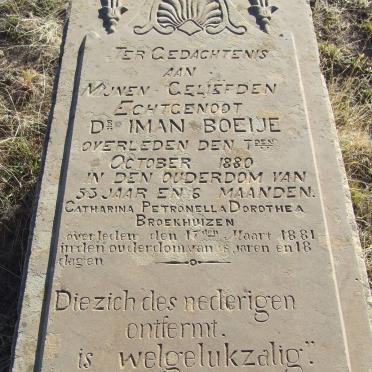 BOEIJE Iman - 1880 :: BROEKHUIZEN Catharina Petronella Dorothea -1881