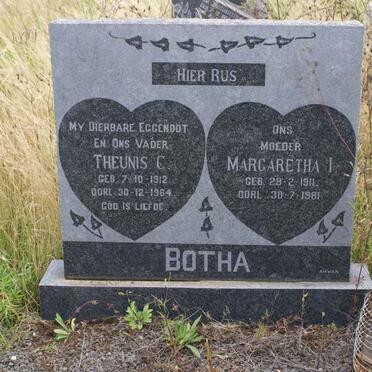 BOTHA Theunis C. 1912-1964 &amp; Margaretha I. 1911-1981