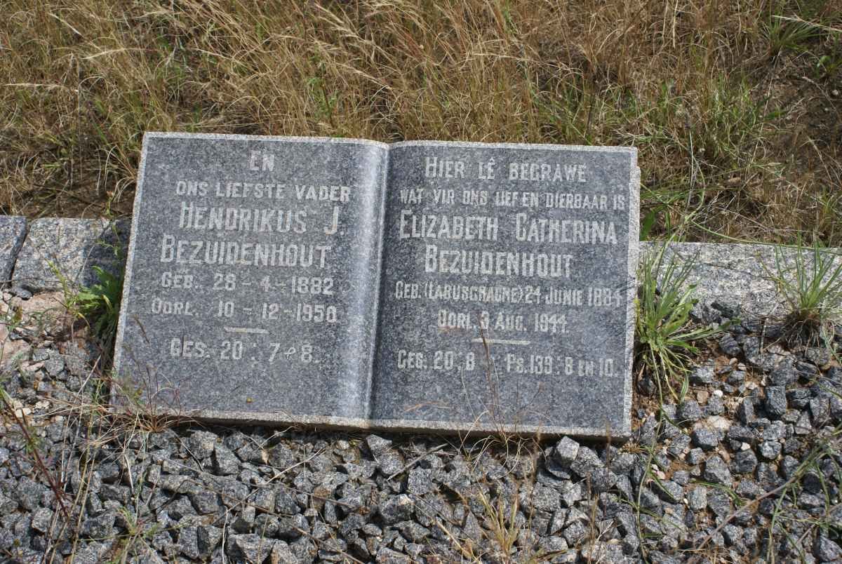 BEZUIDENHOUT Hendrikus J. 1882-1950 &amp; Elizabeth Catherina LABUSCHAGNE 1884-1944