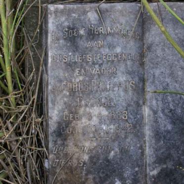 CRONJE Jacobus Philippus 1883-1942
