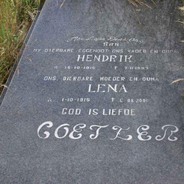 COETZER Hendrik 1916-1997 &amp; Lena 1915-2001