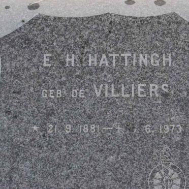 HATTINGH E.H. nee DE VILLIERS 1881-1973