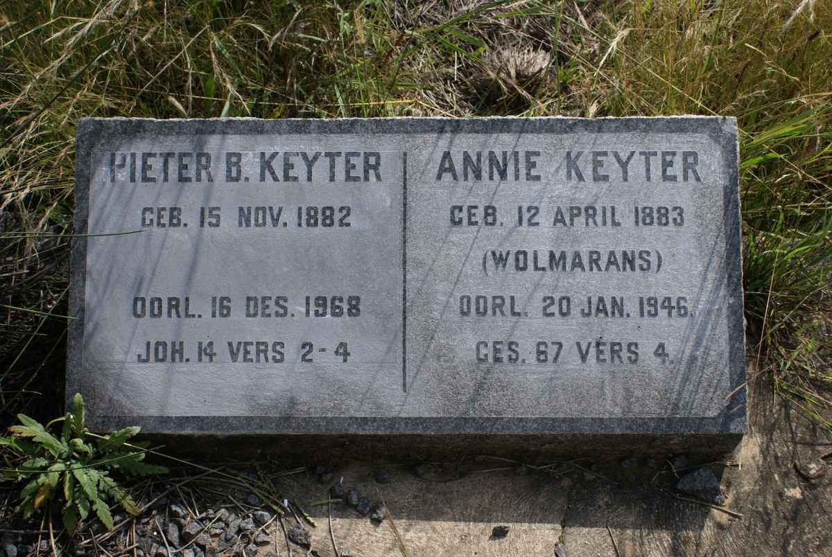 KEYTER Pieter B. 1882-1968 &amp; Annie WOLMARANS -1946