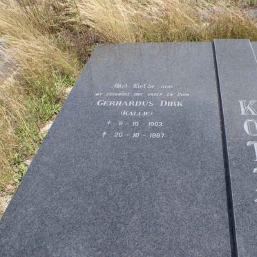 KOTZE Gerhardus Dirk 1903-1987 &amp; Margaretha Aletta MULLER 1906-  