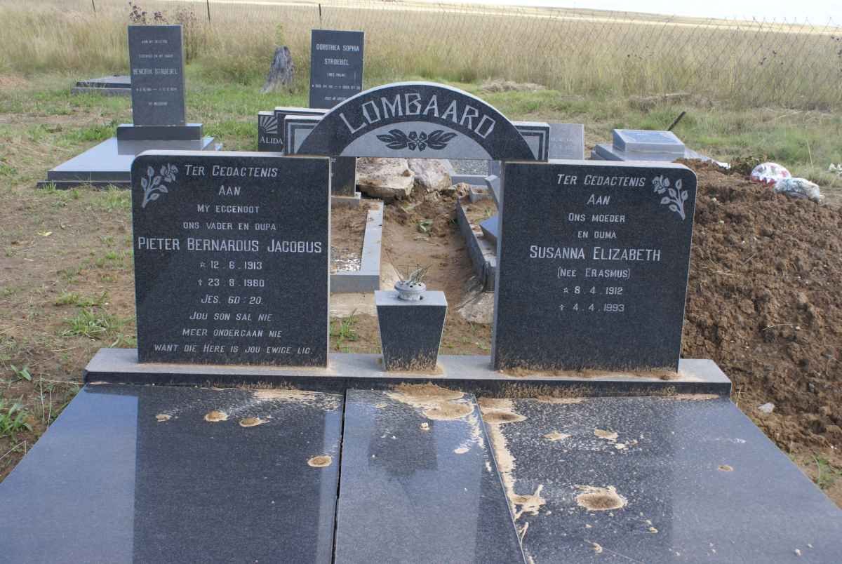 LOMBAARD Pieter Bernardus Jacobus 1913-1960 &amp; Susanna Elizabeth ERASMUS 1912-1993