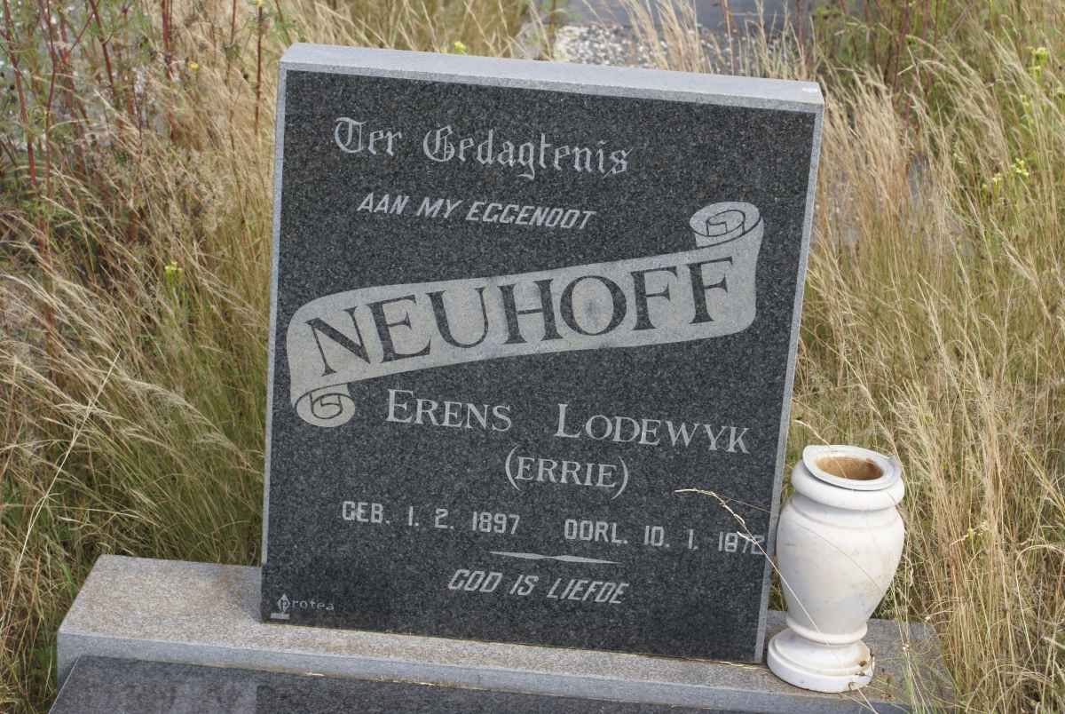 NEUHOFF Erens Lodewyk 1897-1972