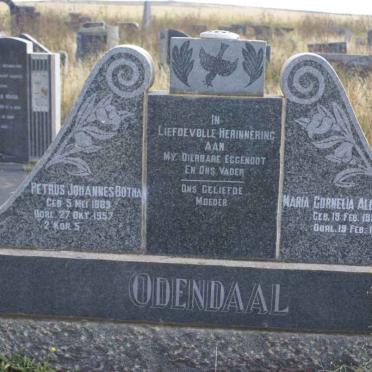 ODENDAAL Petrus Johannes Botha 1889-1957 &amp; Maria Cornelia Alberta 1891-1972