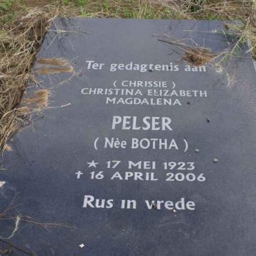 PELSER Christina Elizabeth Magdalena nee BOTHA 1923-2006