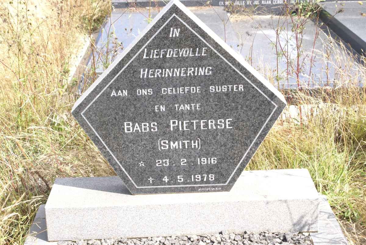 PIETERSE Babs nee SMITH 1916-1978