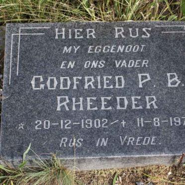 RHEEDER Godfried P.B. 1902-1972
