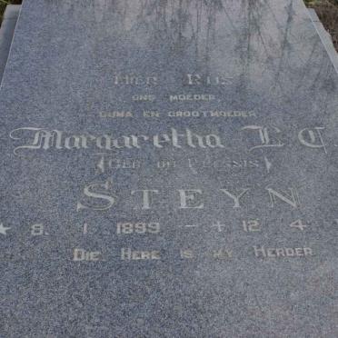 STEYN Margaretha L.C. nee DU PLESSIS 1899-1989