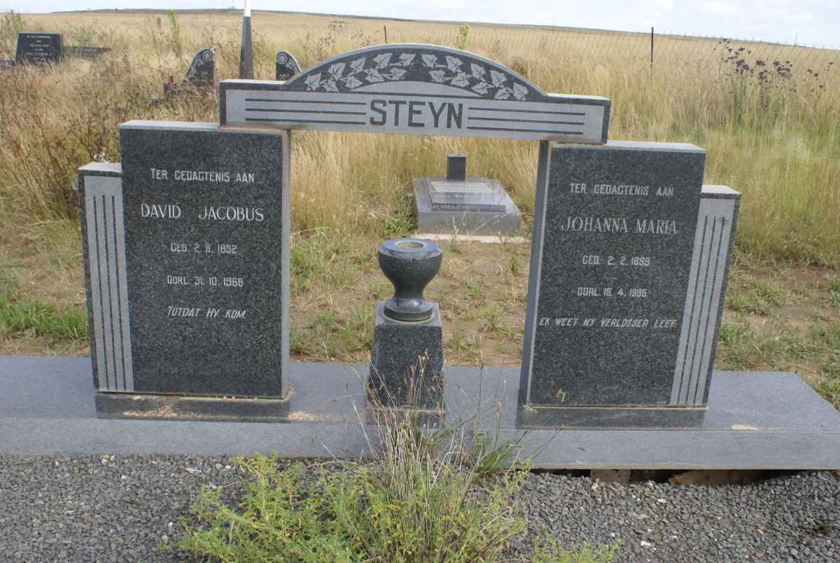 STEYN David Jacobus 1892-1968 &amp; Johanna Maria 1899-1985