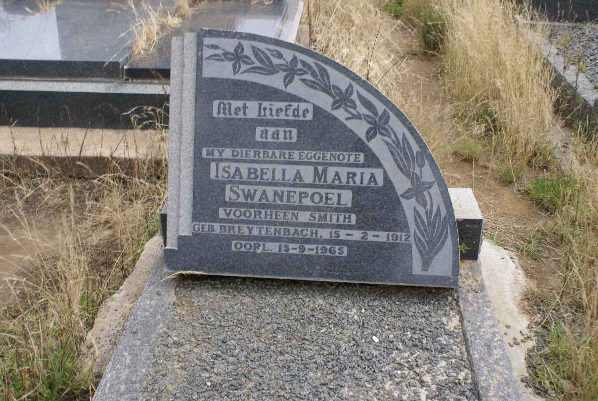 SWANEPOEL Isabella Marie, formerly SMITH, nee BREYTENBACH 1912-1965