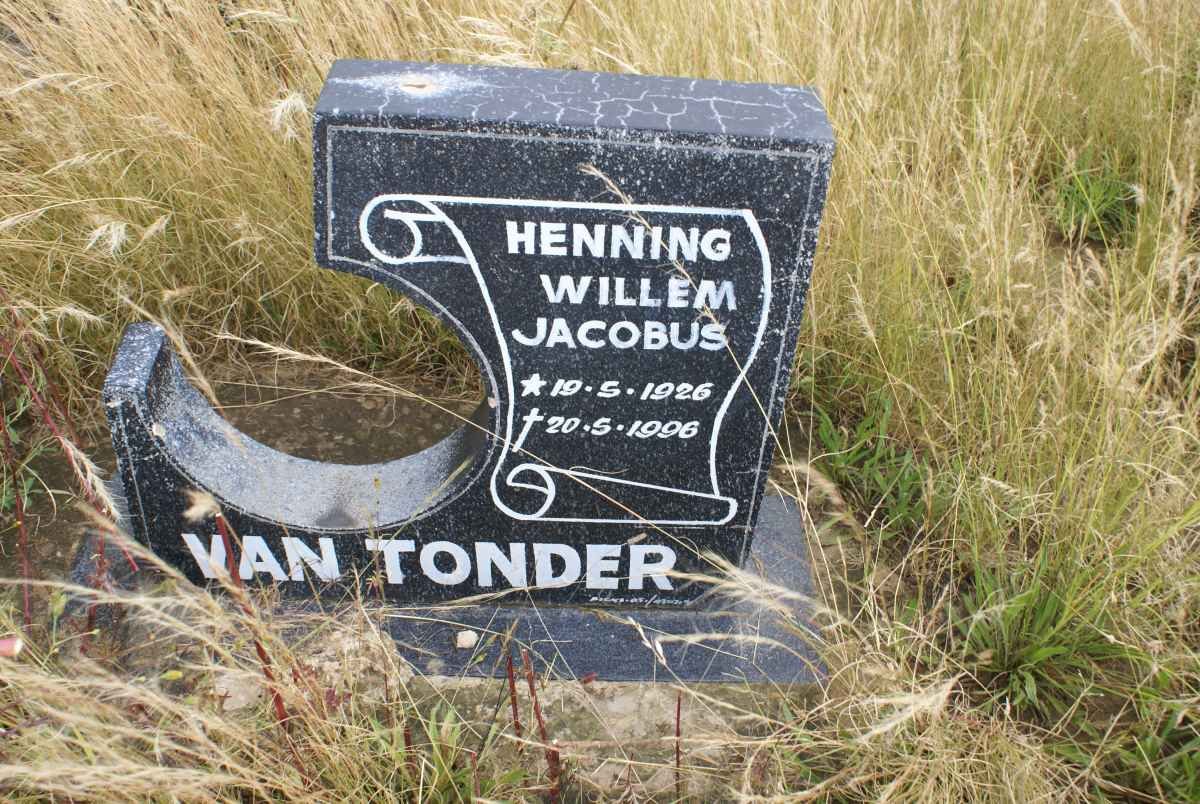 TONDER Henning Willem Jacobus, van 1926-1996