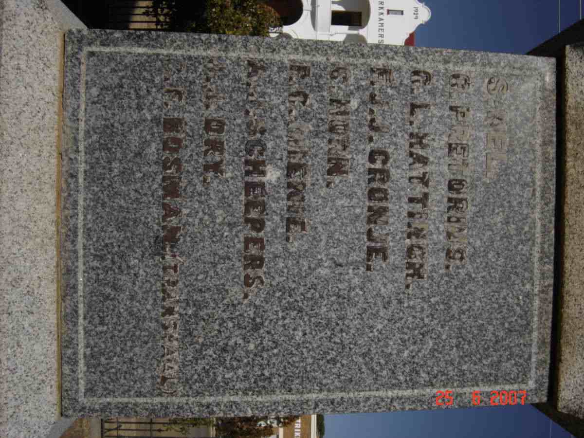 3. Gedenksteen 1899-1902