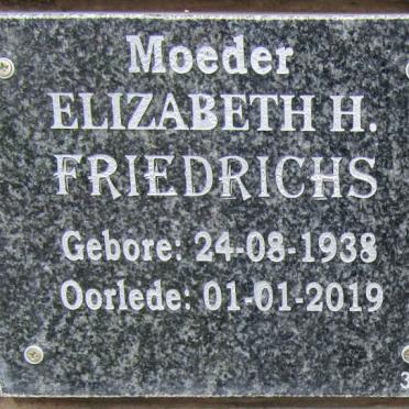 FRIEDRICHS Elizabeth H. 1938-2019