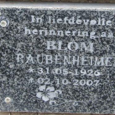 RAUBENHEIMER Blom 1926-2007