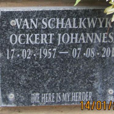 SCHALKWYK Ockert Johannes, van 1957-2016