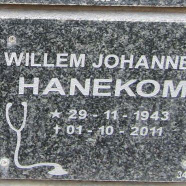 HANEKOM Willem Johannes 1943-2011