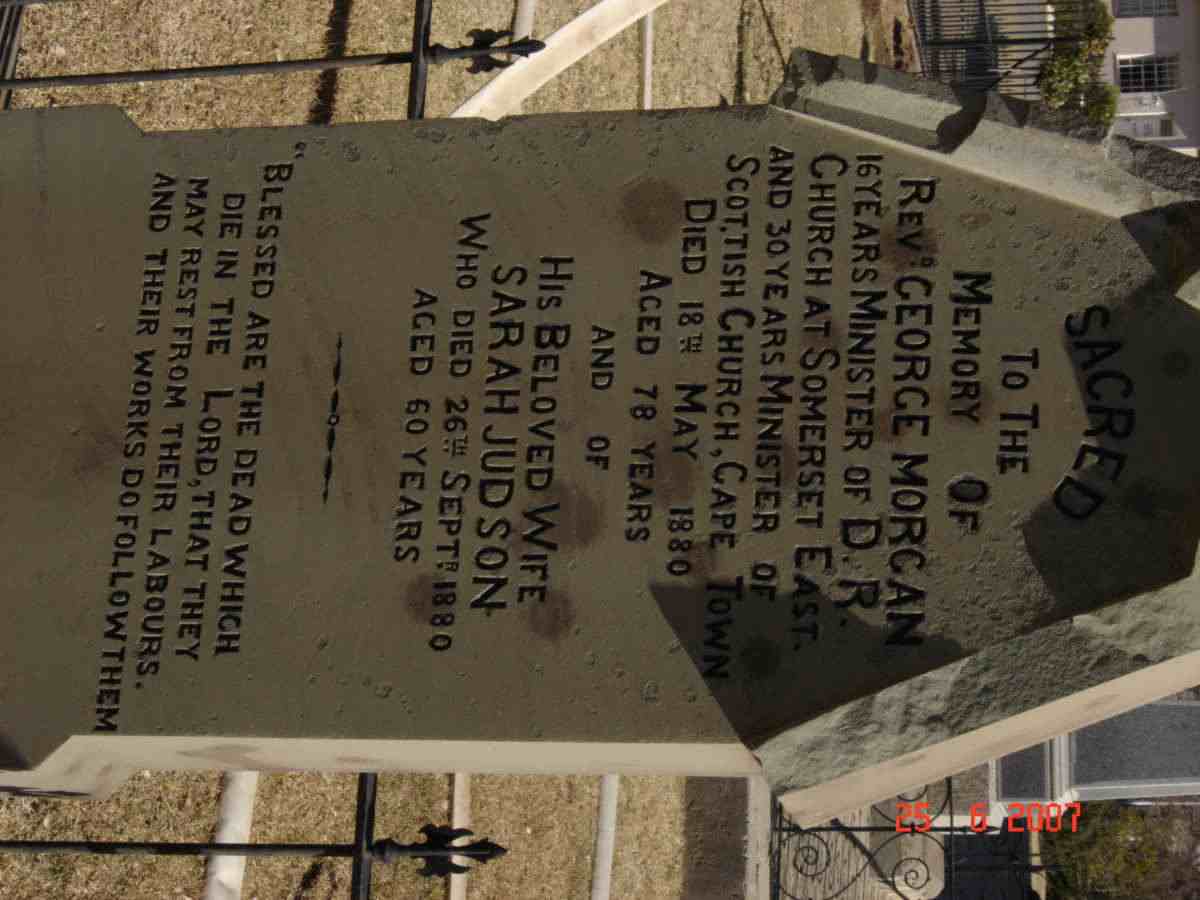 MORGAN George -1880 &amp; Sarah Judson -1880