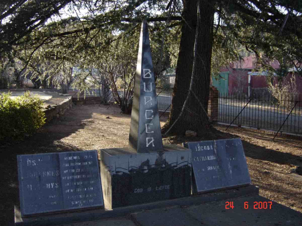 BURGER Johannes Matthys 1927-1983 &amp; Jacoba Catharina MULLER 1928-2007