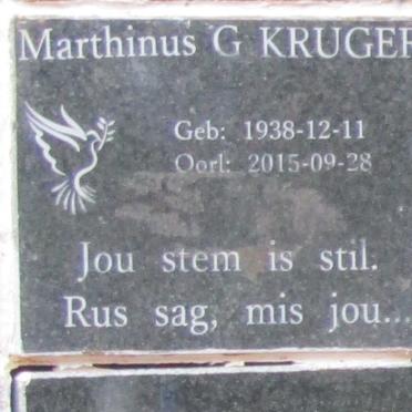 KRUGER Marthinus G. 1938-2015