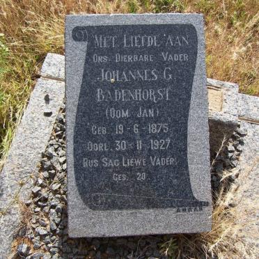 BADENHORST Johannes G. 1875-1927