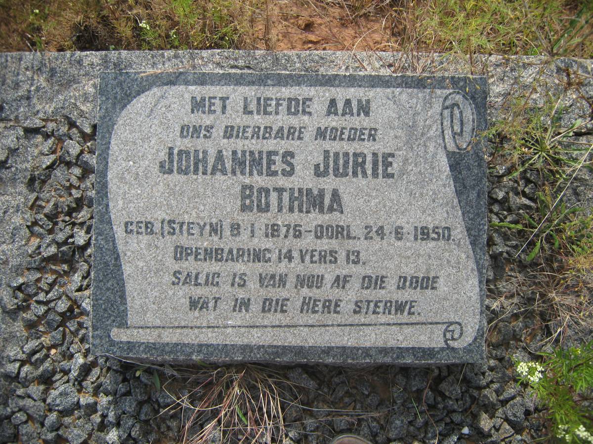 BOTHMA Johannes Jurie nee STEYN 1876-1950