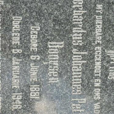 BOOYSEN Gerhardus Johannes Petrus 1881-1946