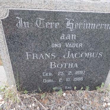 BOTHA Frans Jacobus 1897-1966