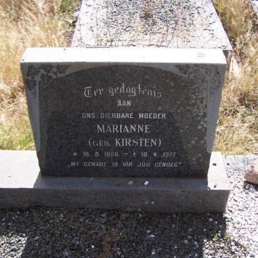 BEKKER Marianne nee KIRSTEN 1886-1977