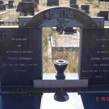 BOTHA Theunis Stephanus 1888-1957 &amp; Johanna Dorothea van RENSBURG 1894-1977