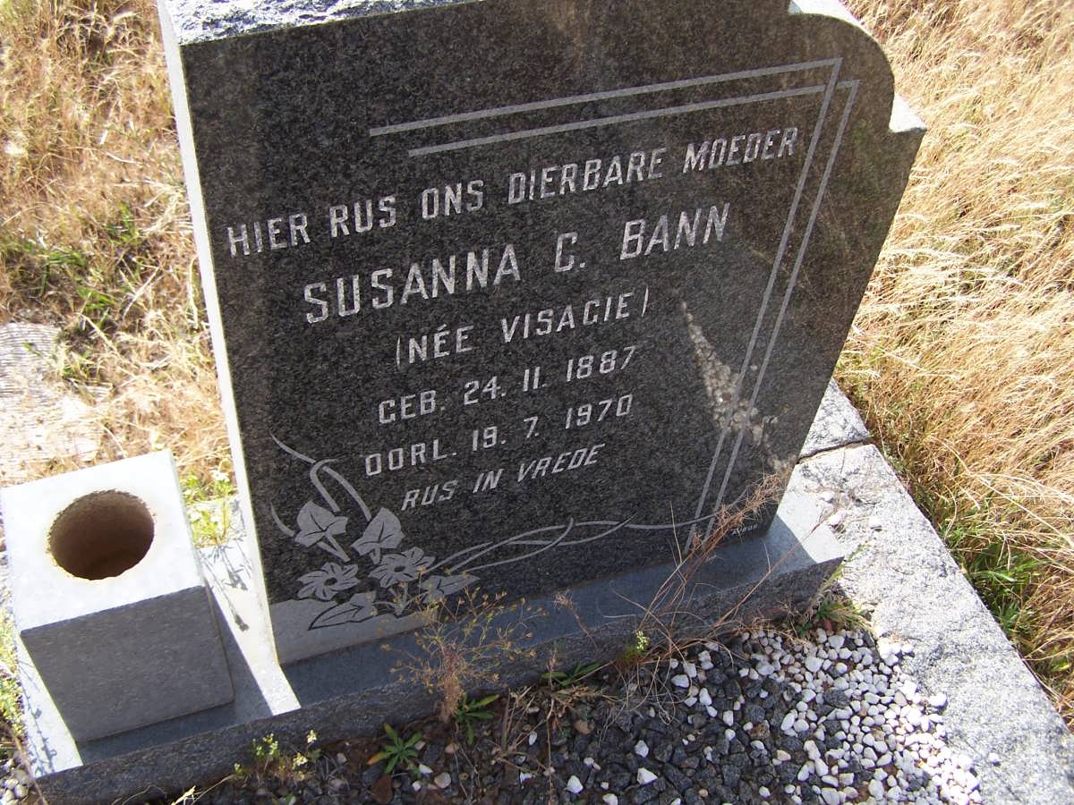 BANN Susanna C. nee VISAGIE 1887-1970