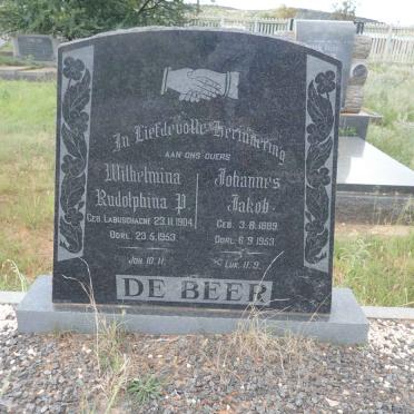 BEER Johannes Jakob, de 1889-1953 &amp; Wilhelmina Rudolphina P. LABUSCHAGNE 1904-1953