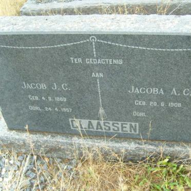 CLAASSEN Jacob J.C. 1889-1957 &amp; Jacoba A.C. 1906-