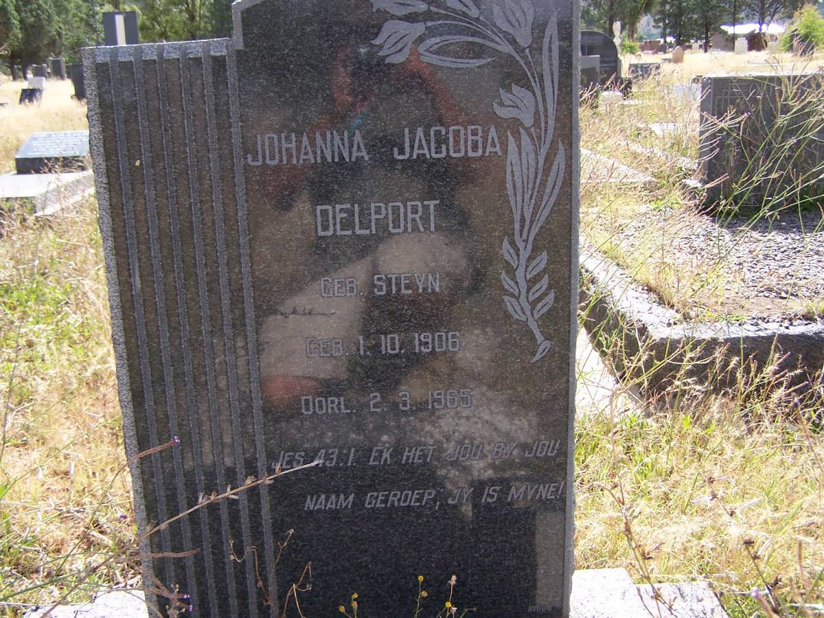 DELPORT Johanna Jacoba nee STEYN 1906-1965