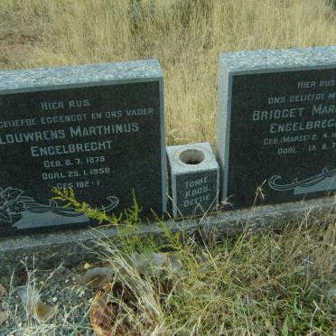 ENGELBRECHT Louwrens Marthinus 1879-1958 Bridget Margaret MAREE 1893-1973