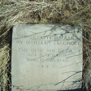 EDEN Jan Dirk, van 1868-1948 &amp; M.S.B. HENNING 1870-1952