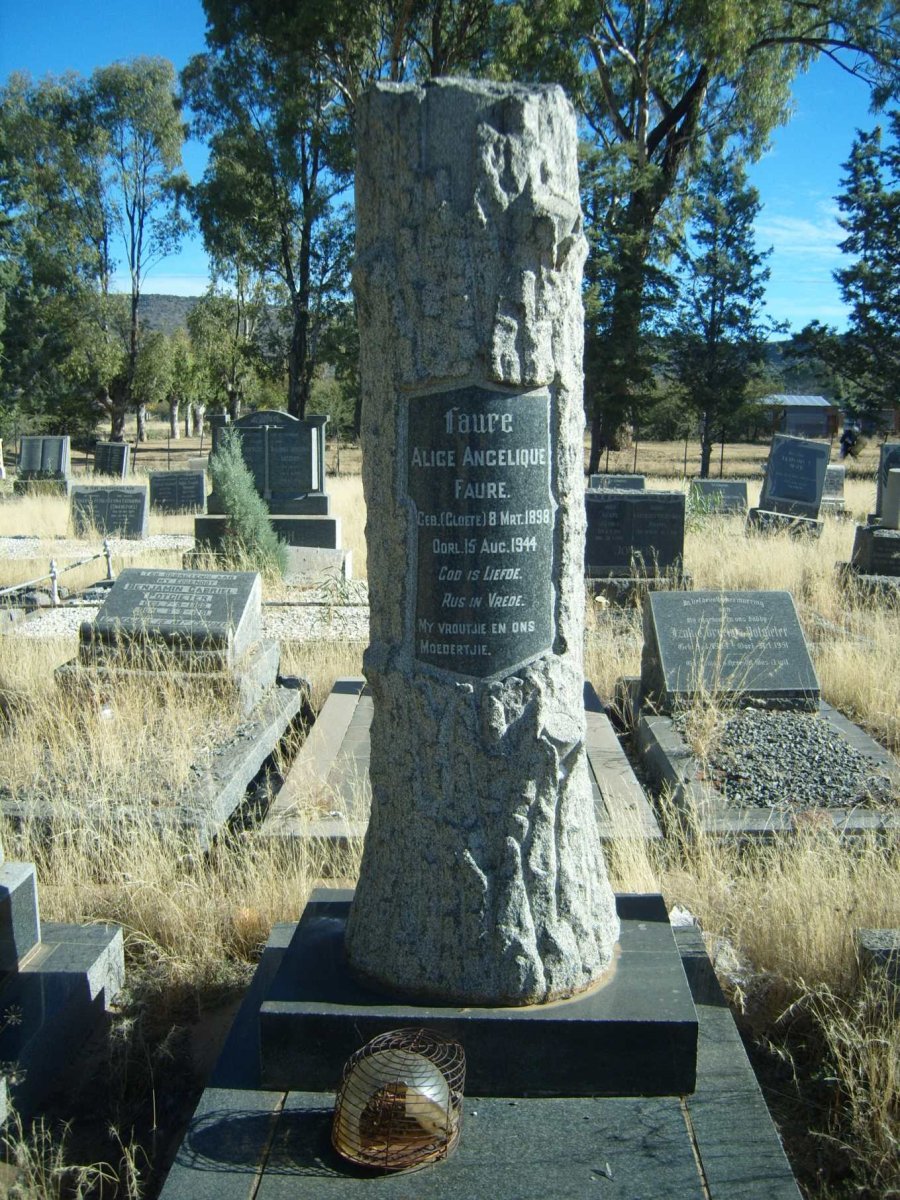 FAURE Alice Angelique nee CLOETE 1898-1944