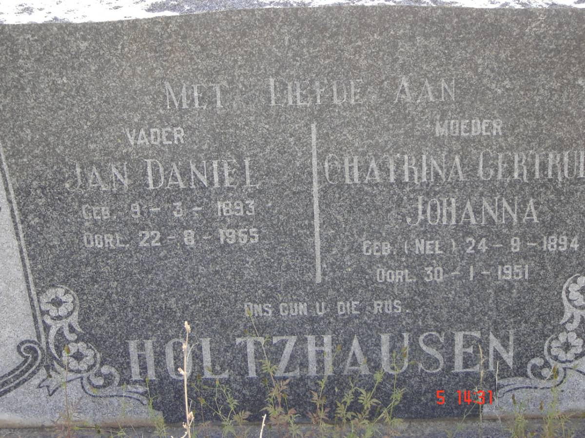 HOLTZHAUSEN Jan Daniel 1893-1965 &amp; Chatrina Gertruida Johanna NEL 1894-1951
